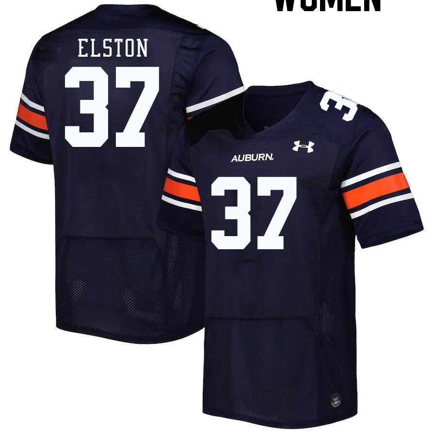 Women #37 Rod Elston Auburn Tigers College Football Jerseys Stitched-Navy
